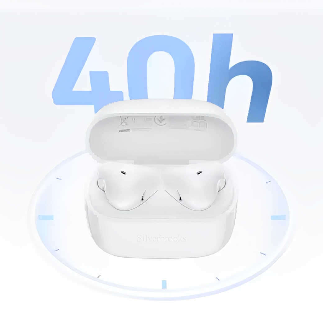 Silverbrooks earphones with 40 hours of battery life