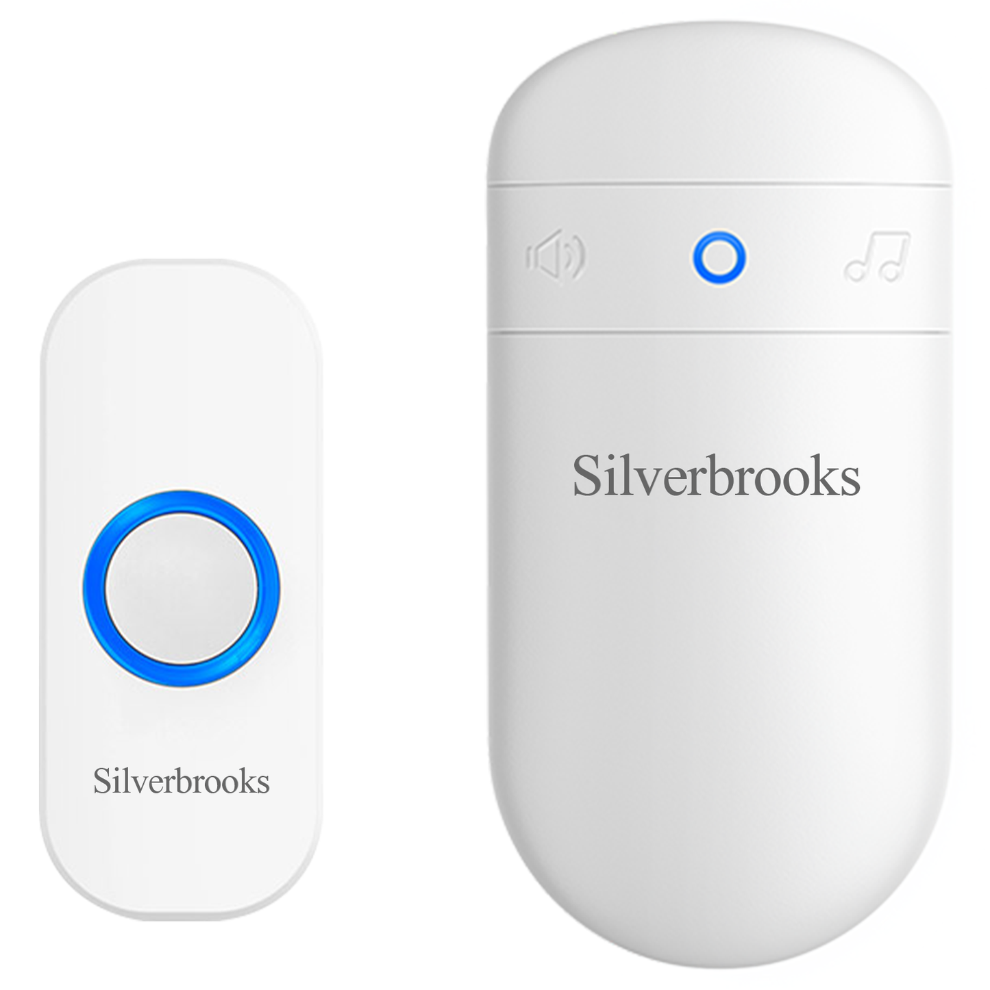 Silverbrooks Wireless Door Bell Kits with 32 Chimes-T300(White)